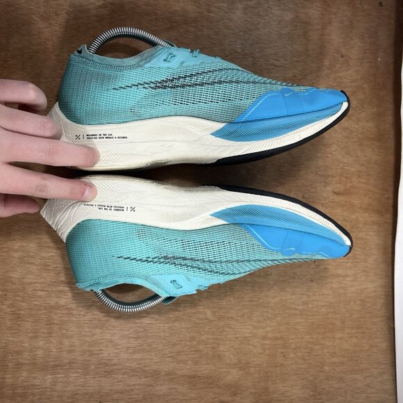 Nike ZoomX Vaporfly Next% 2 Aurora Green Running Shoes CU4123 300 Womens Size 9 - Picture 6 of 9